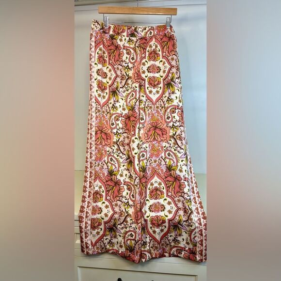 NWT JM Collection Pink and Cream Patterned Pants - Picture 2 of 4